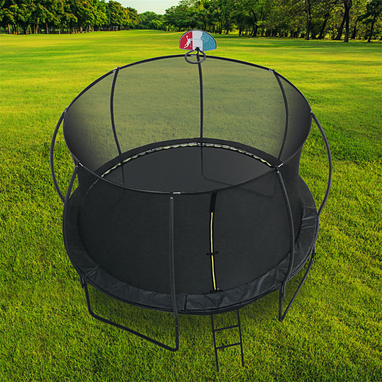 ALPHANEO TRAMPOLINE 12 PIEDS, FORME DE POMPE, PLANCHE, GLISSIÈRE, PLATEAU DE PANIER Wayfair Canada